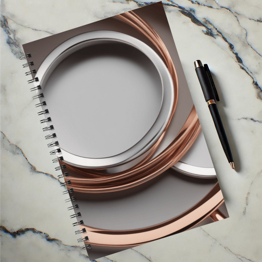 Rose Gold Waves 5.5"x8.5" Hardcover Planner