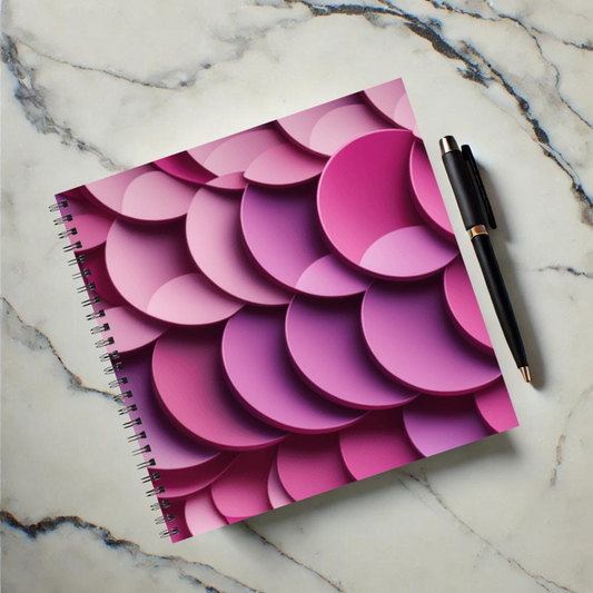 Rosy Ripple 8.5"x8.5" Hardcover Notebook