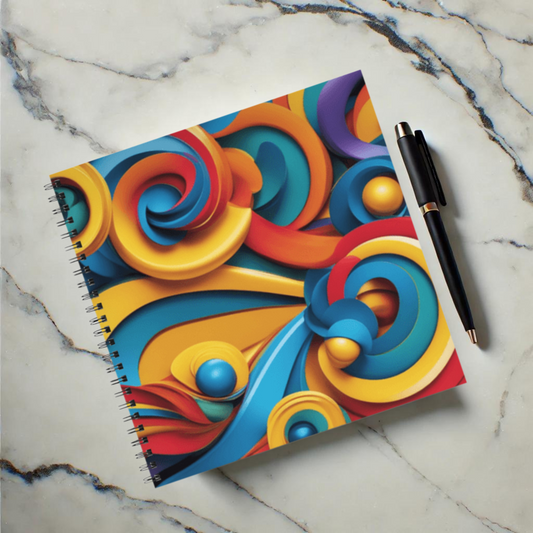 Swirl Fiesta 8.5"x8.5" Hardcover Notebook