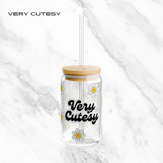 Very Cutesy 16oz Glass Tumbler | Soda Can