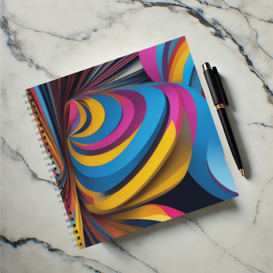 Vibrant Twirl 8.5"x8.5" Hardcover Notebook