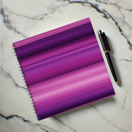 Violet Waves 8.5"x8.5" Hardcover Notebook