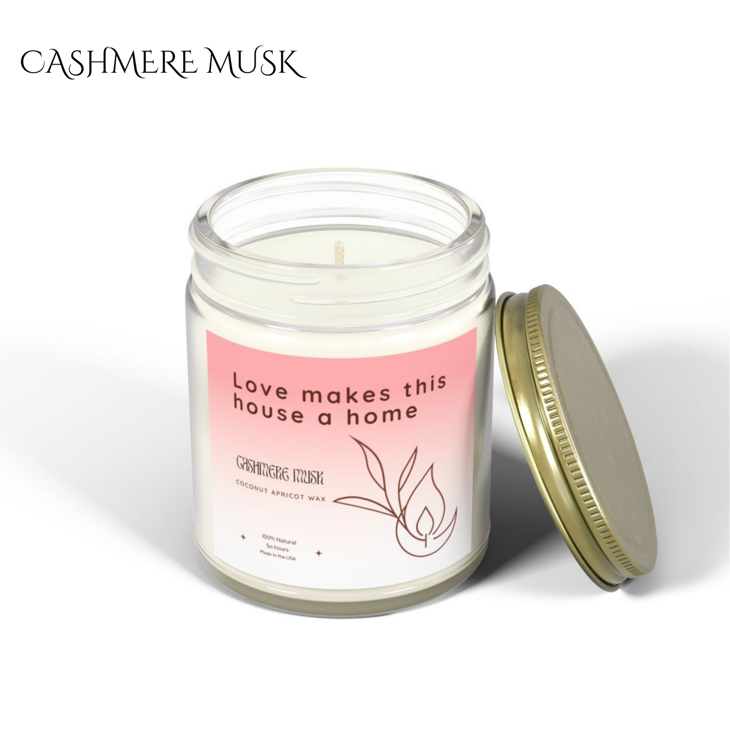 9oz Cashmere Musk Clear Candle – Love Makes a Home