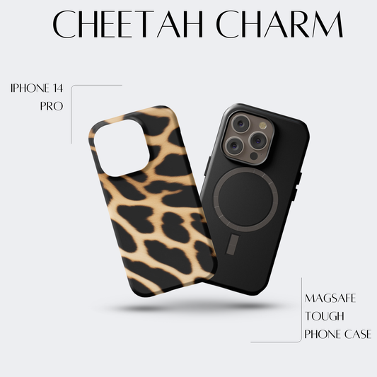 Cheetah Charm - iPh 14 Pro MagSafe Tough Matte Finish