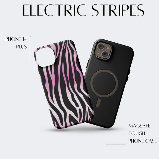 Electric Stripes - iPh 14 Plus MagSafe Tough Matte Finish