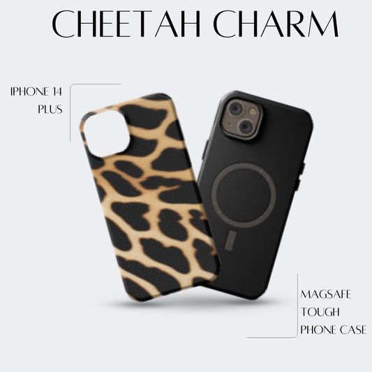 Cheetah Charm - iPh 14 Plus MagSafe Tough Matte Finish