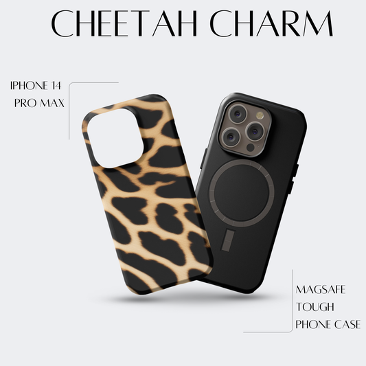 Cheetah Charm - iPh 14 Pro Max MagSafe Tough Matte Finish