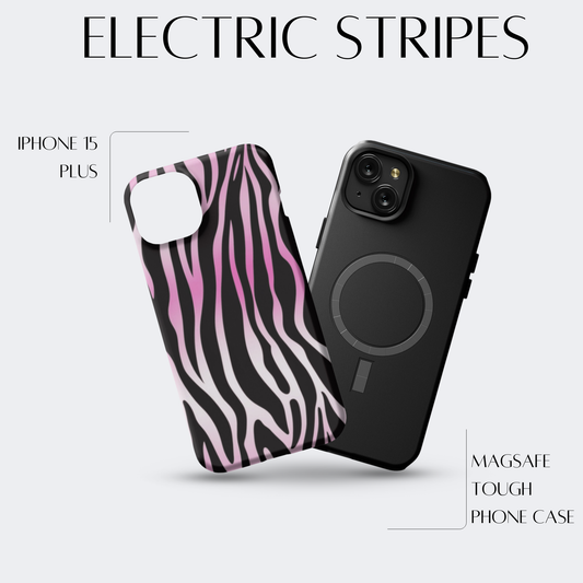 Electric Stripes - iPh 15 Plus MagSafe Tough Matte Finish