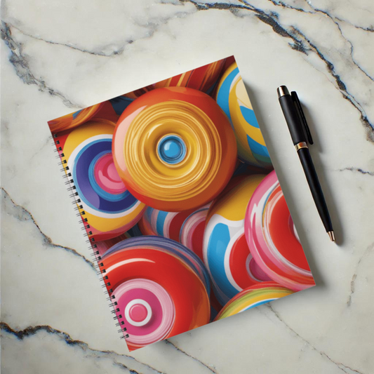 Lollipop Swirl 8.5"x11" Hardcover Notebook