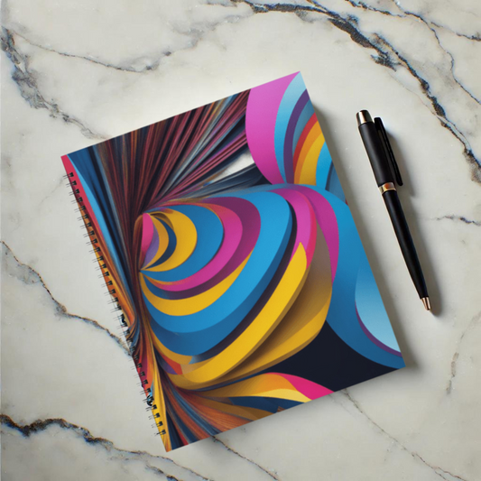 Vibrant Twirl 8.5"x11" Hardcover Notebook