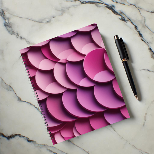 Rosy Ripple 8.5"x11" Hardcover Notebook