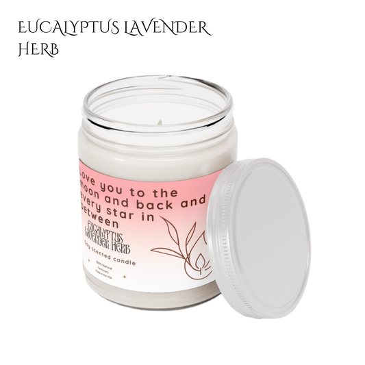 9oz Eucalyptus Lavender Herb Clar Candle – To the Moon & Back