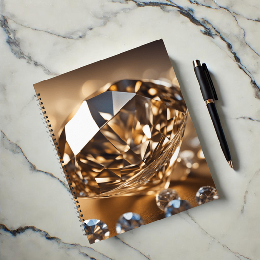 Golden Glimmer 8.5"x11" Hardcover Notebook