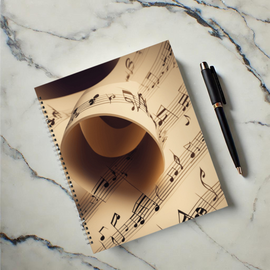 Golden Harmony 8.5"x11" Hardcover Notebook