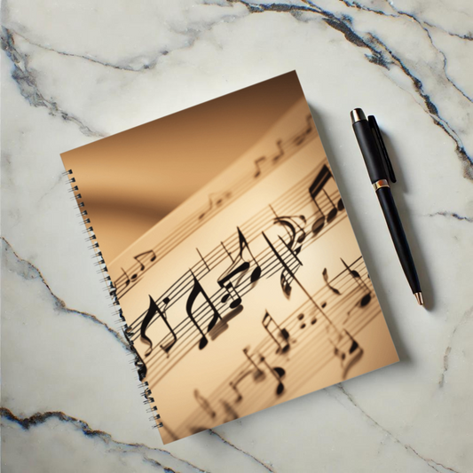 Harmonic Script 8.5"x11" Hardcover Notebook