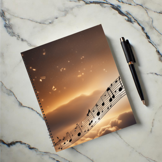 Melody of Love 8.5"x11" Hardcover Notebook