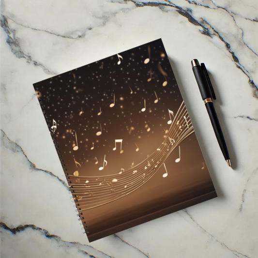 Musical Starlight 8.5"x11" Hardcover Notebook