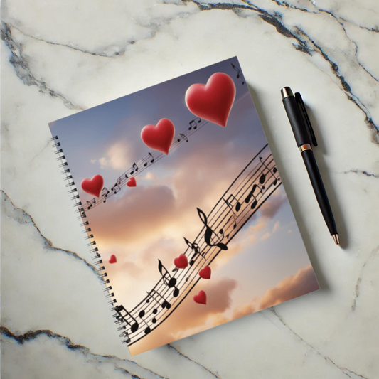 Symphony in the Sky 8.5"x11" Hardcover Notebook