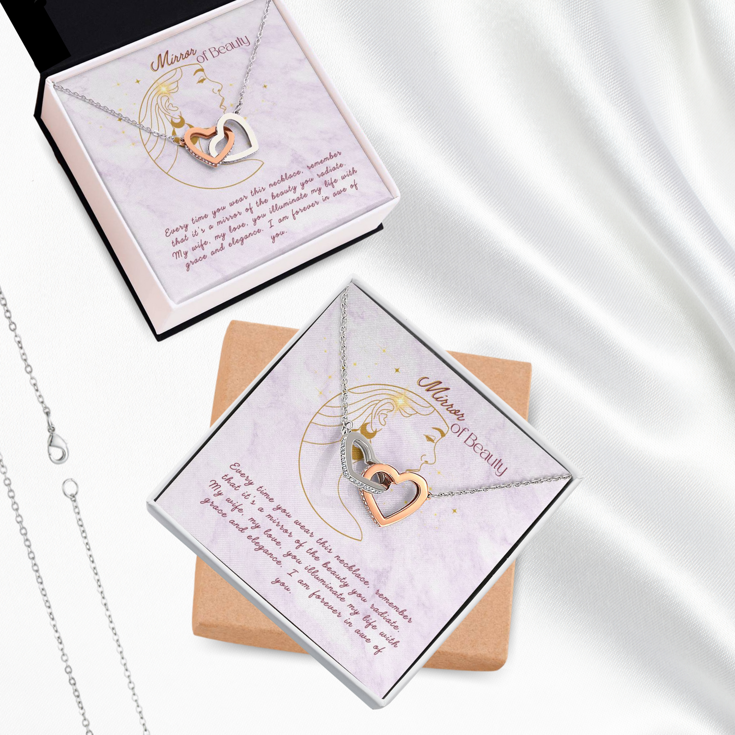 Mirror of Love - Locked Hearts Necklace