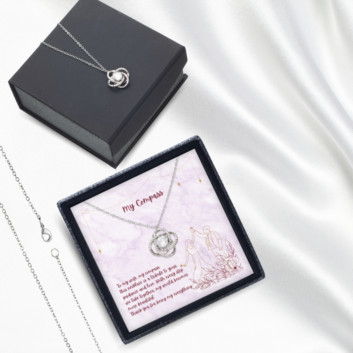 My Compass - Love Knot Necklace