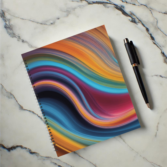 Cosmic Waves 8.5"x11" Hardcover Notebook