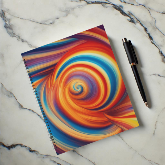 Fiery Vortex 8.5"x11" Hardcover Notebook