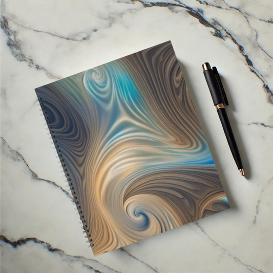 Serene Whirl 8.5"x11" Hardcover Notebook