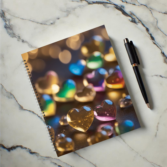 Golden Love Glow 8.5"x11" Hardcover Notebook