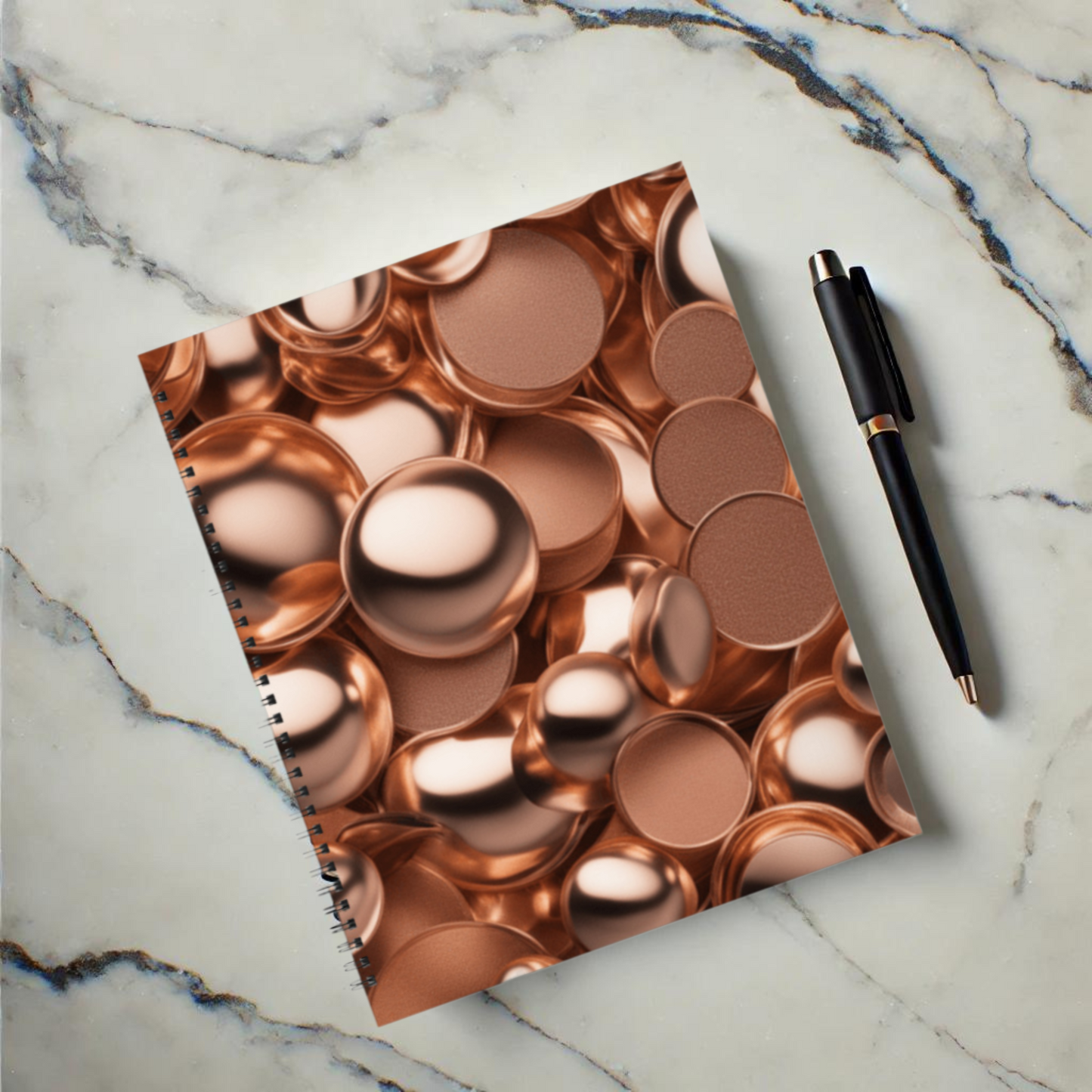 Coppery Curves 8.5"x11" Hardcover Notebook