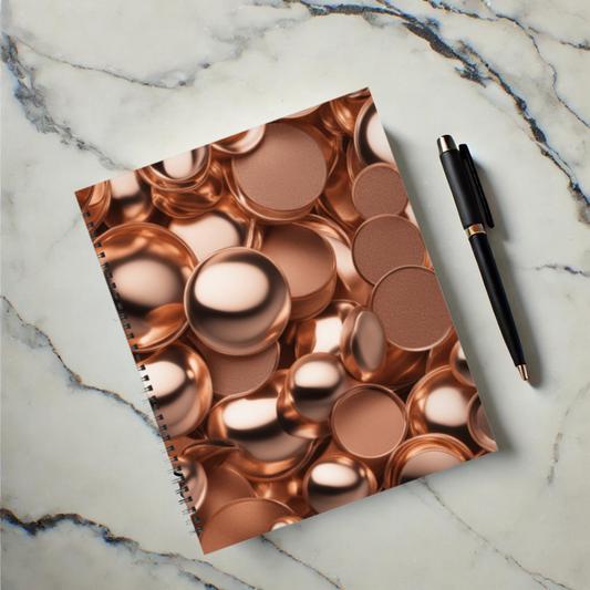 Coppery Curves 8.5"x11" Hardcover Notebook