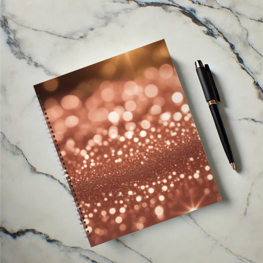 Glowing Stardust 8.5"x11" Hardcover Notebook