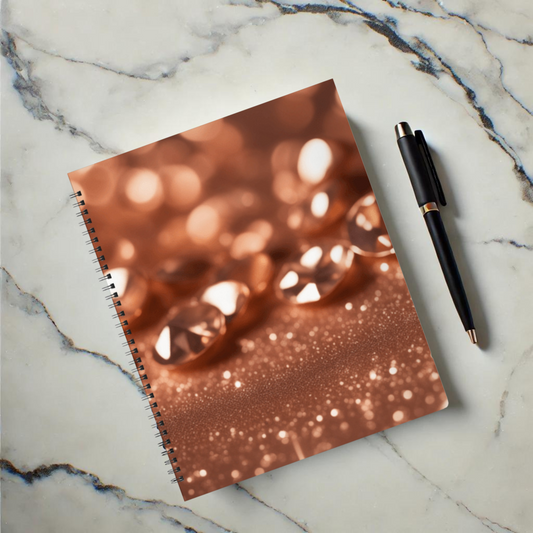 Golden Glimmer 8.5"x11" Hardcover Notebook