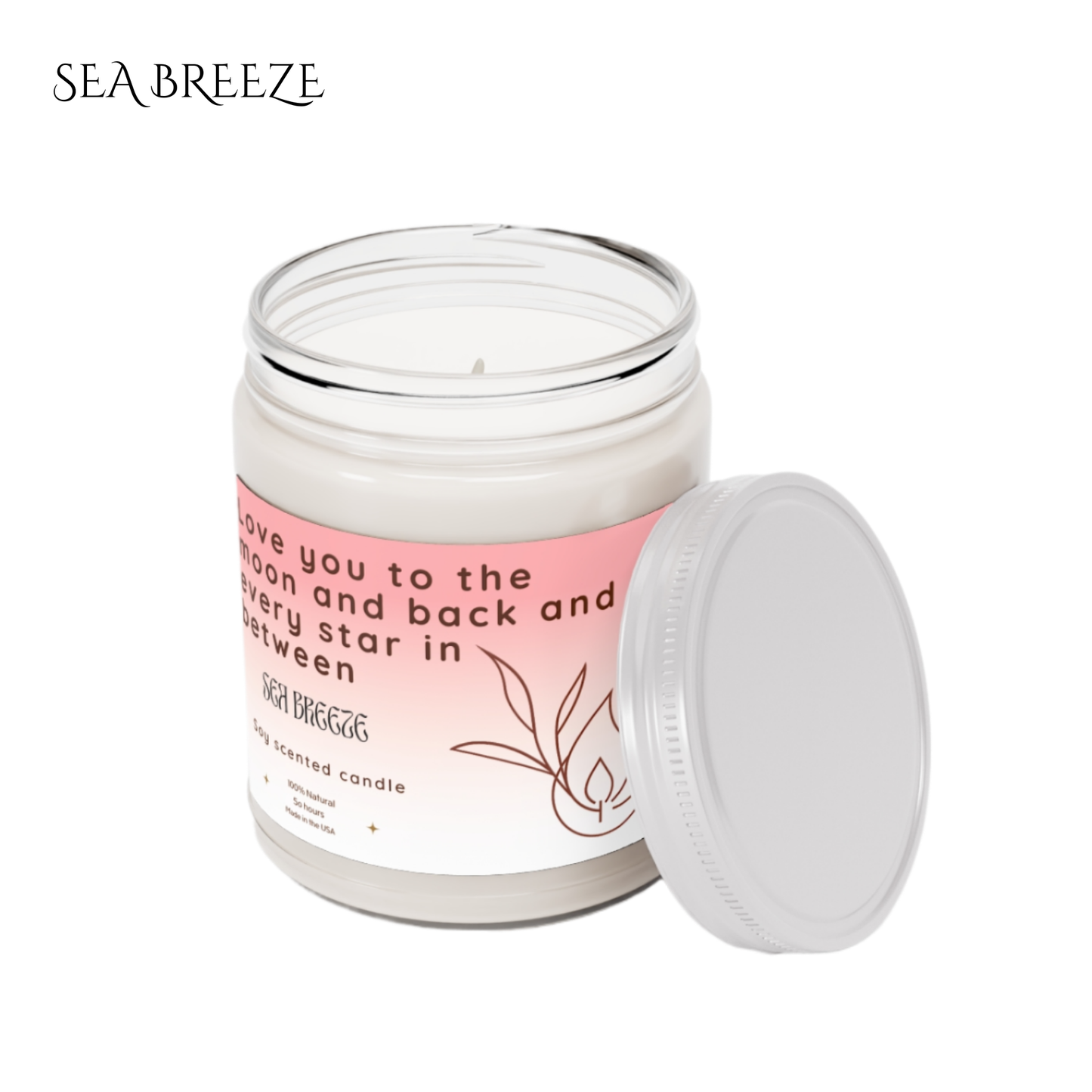 9oz Sea Breeze Clar Candle – To the Moon & Back