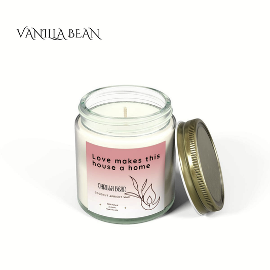 4oz Vanilla Bean Clear Candle – Love Makes a Home