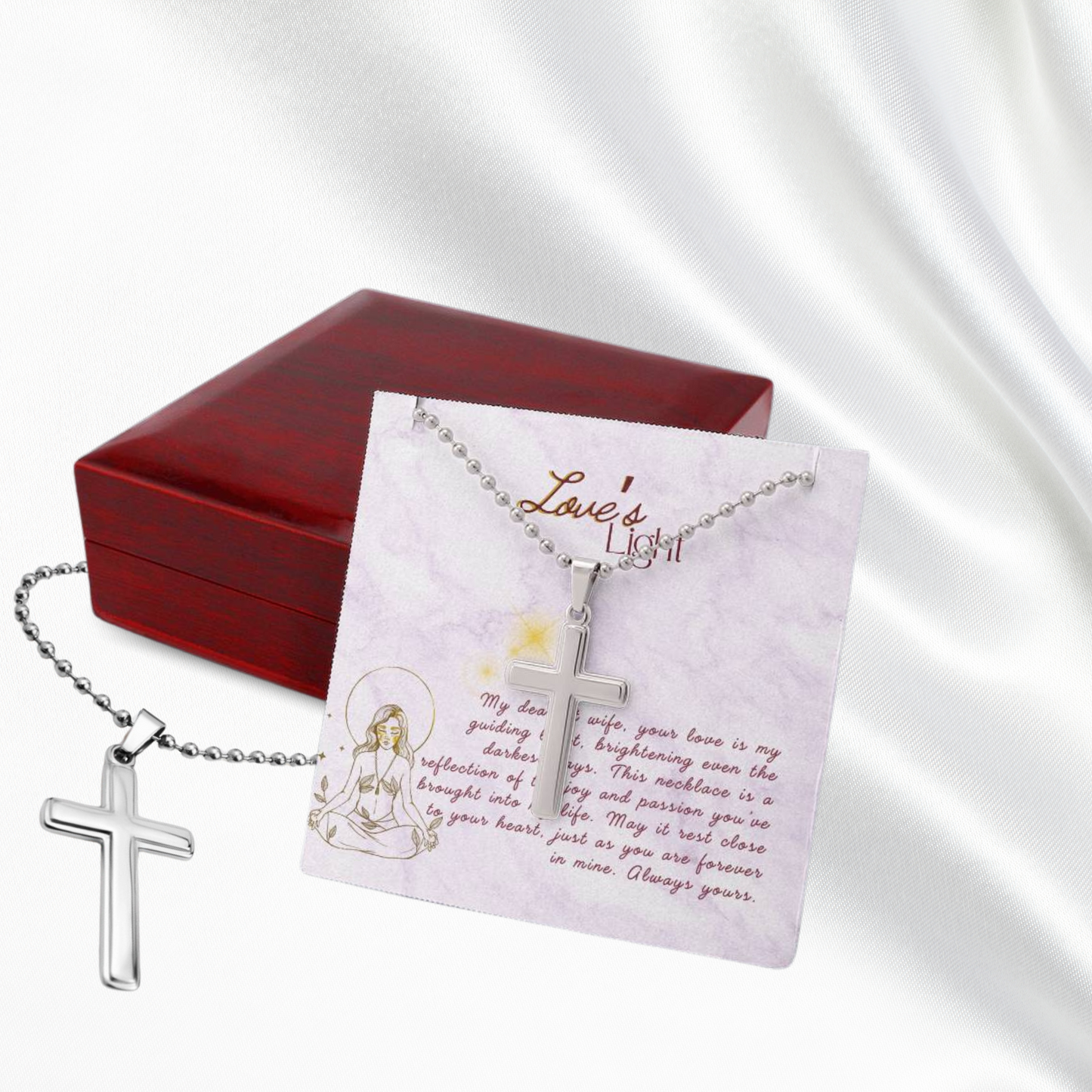 Eternal Flame - Stainless Cross Necklace