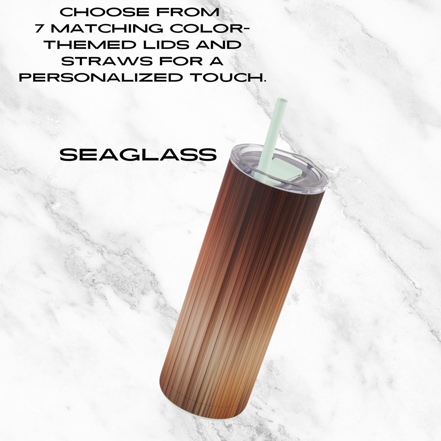Amber Stream 20oz Skinny Tumbler - With Straw