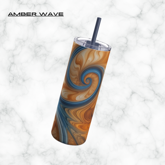 Amber Wave 20oz Skinny Tumbler - With Straw