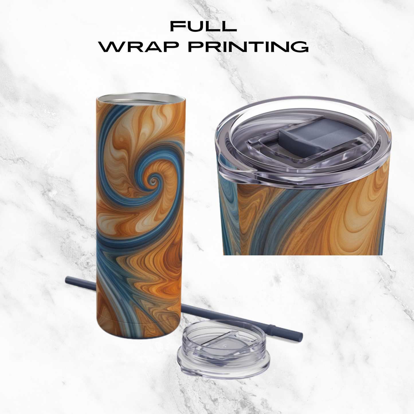 Amber Wave 20oz Skinny Tumbler - With Straw