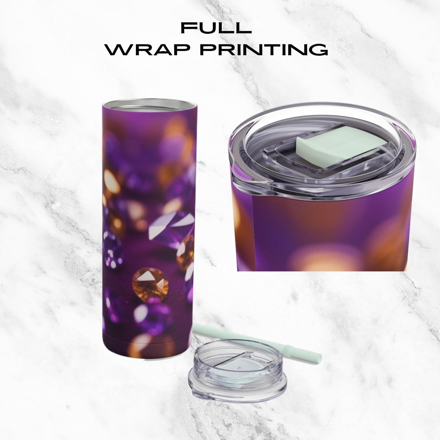 Amethyst Radiance 20oz Skinny Tumbler - With Straw