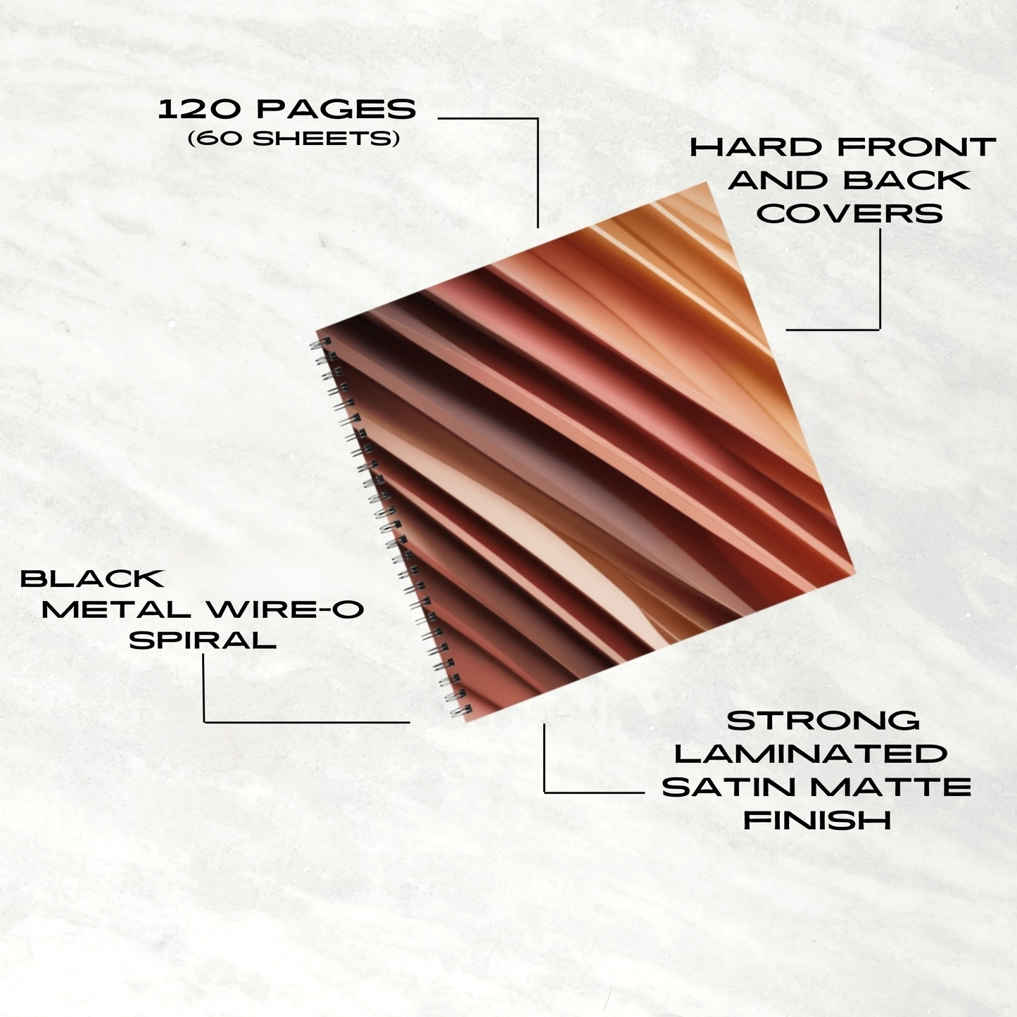 Copper Fold 8.5"x8.5" Hardcover Notebook