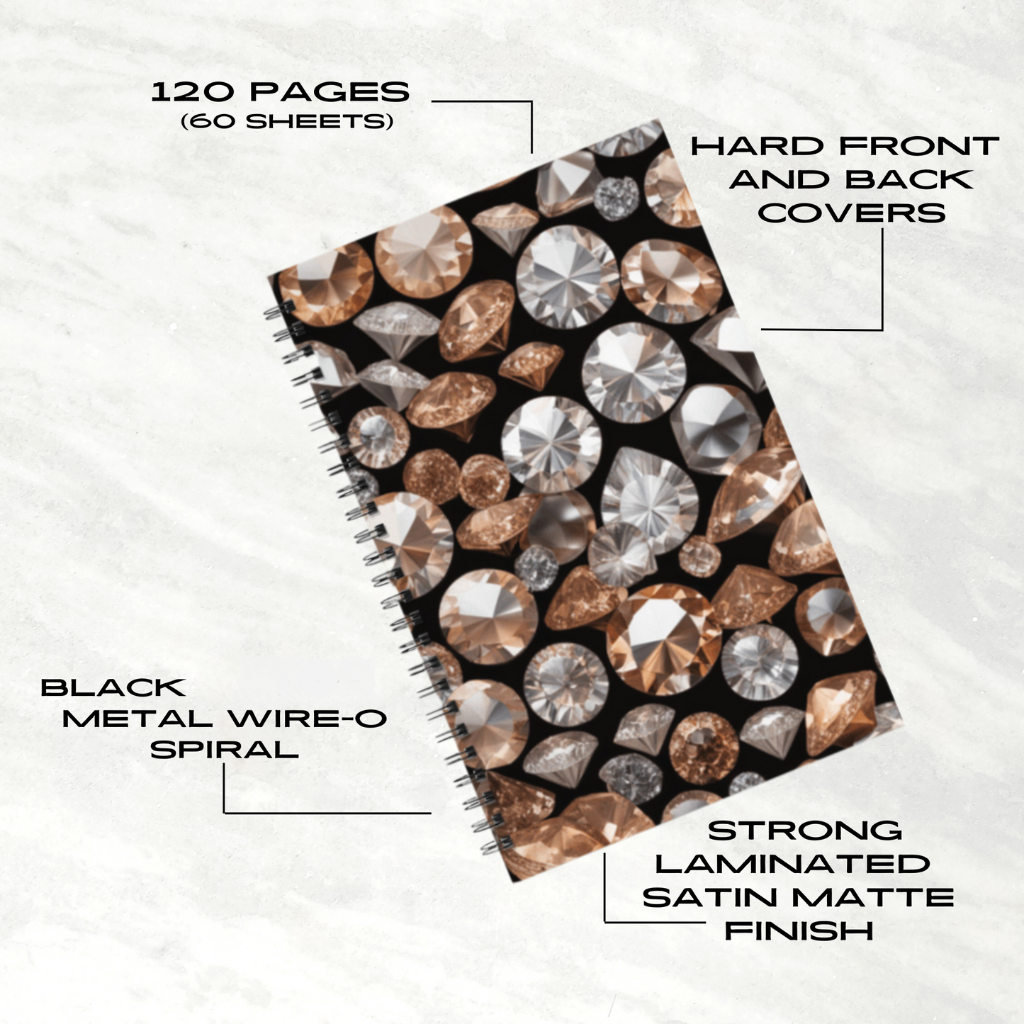 Crystal Harmony 5.5"x8.5" Hardcover Planner