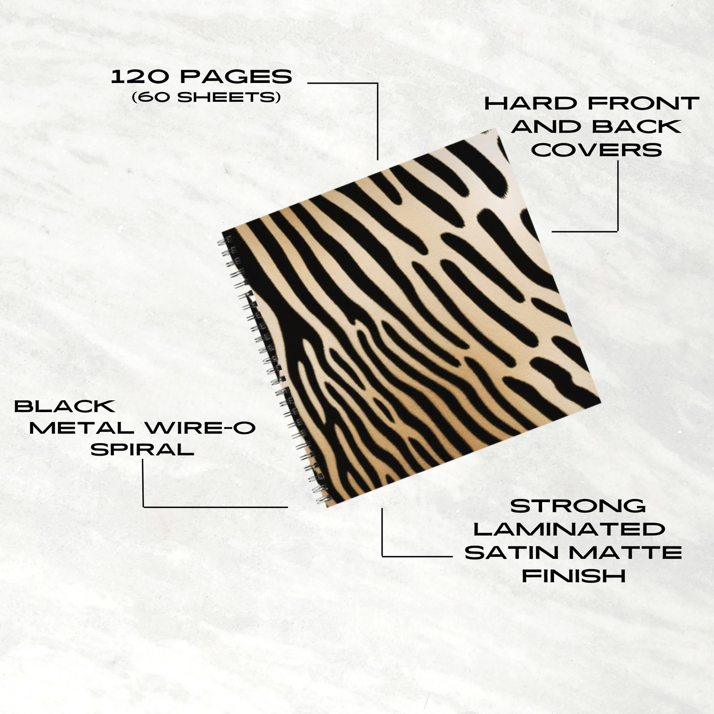 Desert Dapple 8.5”x8.5” Hardcover Notebook