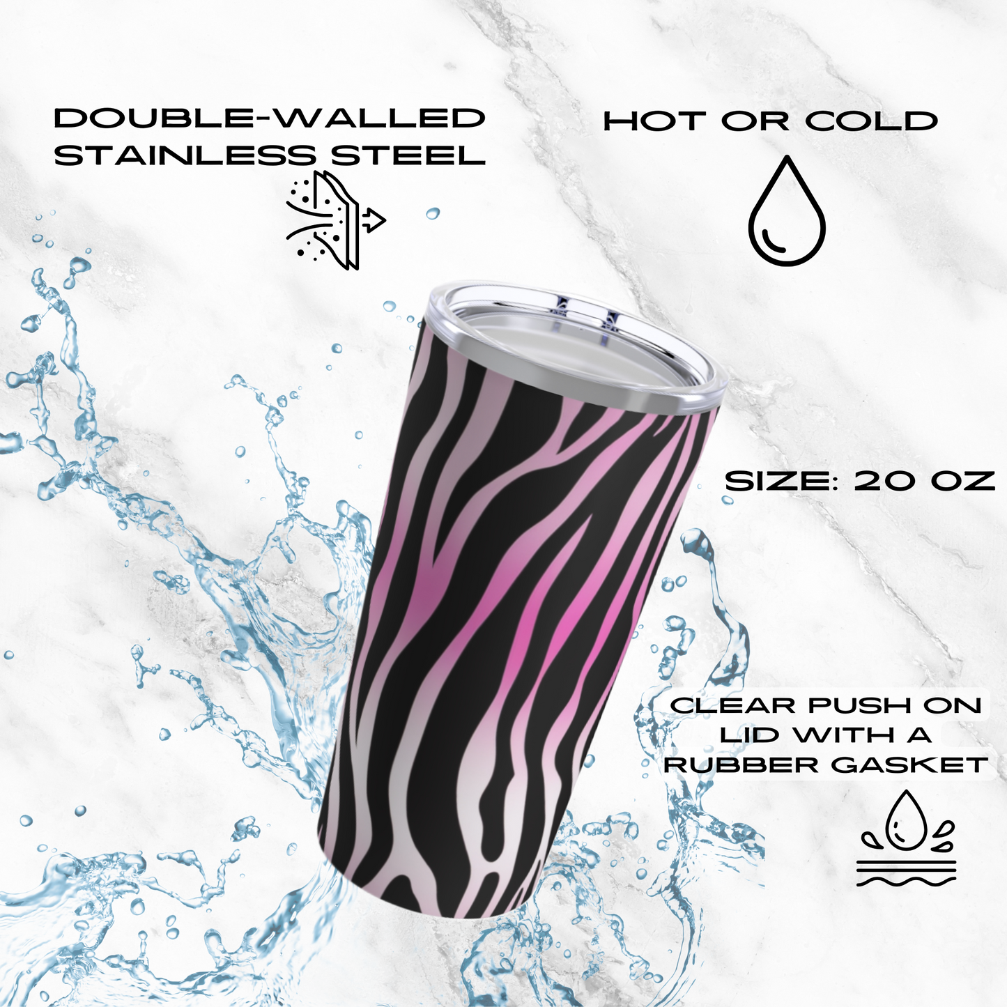 Electric Stripes 20oz Tumbler
