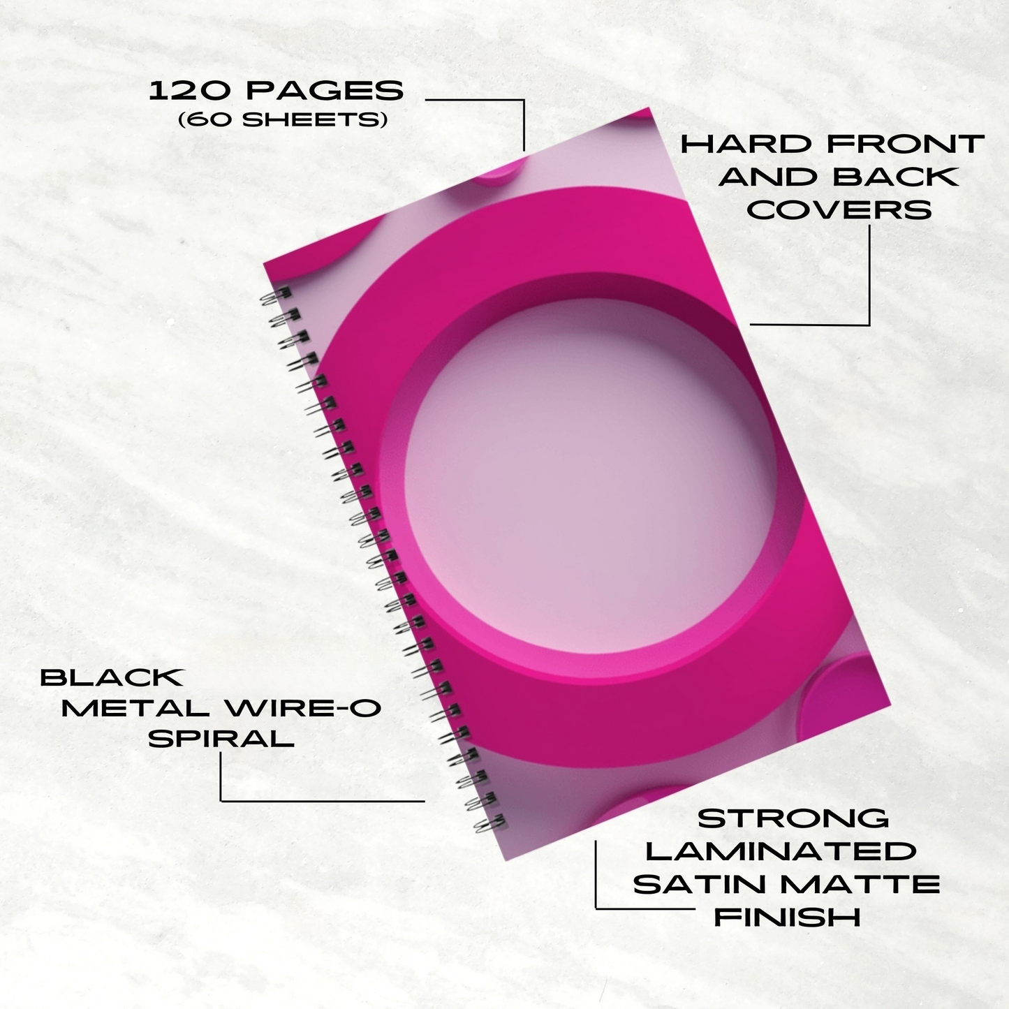 Fuchsia Fusion 5.5"x8.5" Hardcover Notebook