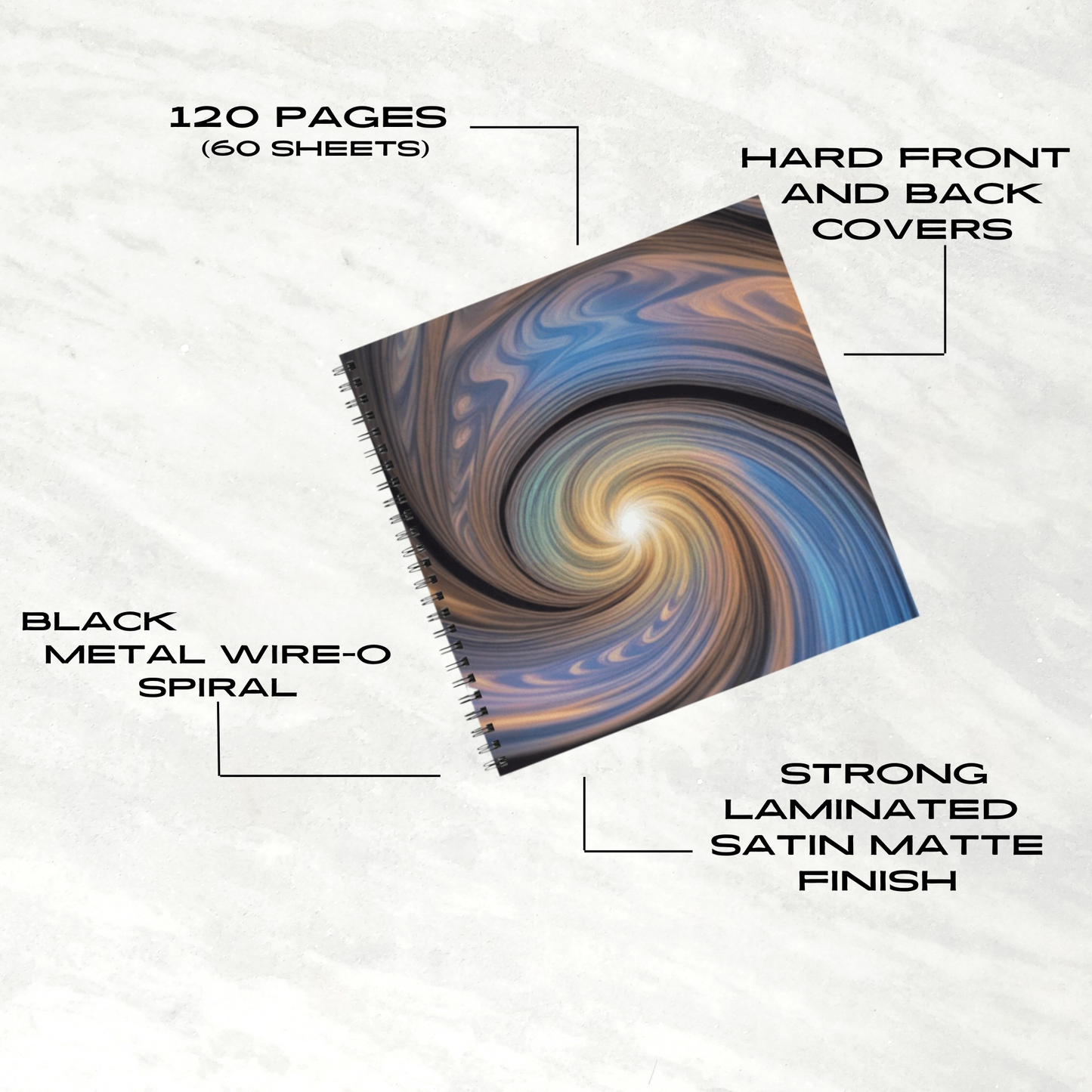 Galactic Glow 8.5"x8.5" Hardcover Notebook
