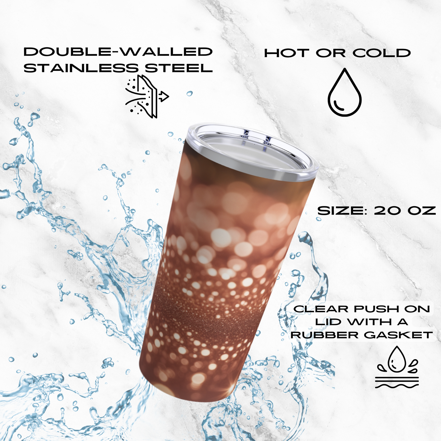 Glowing Stardust 20oz Tumbler