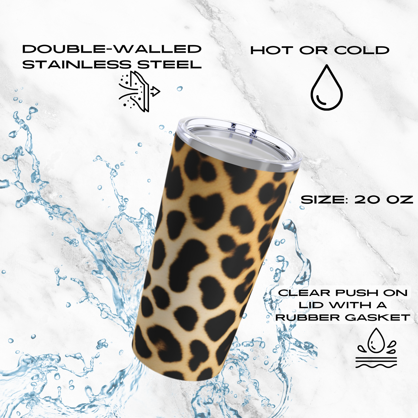 Leopard Luxe 20oz Tumbler