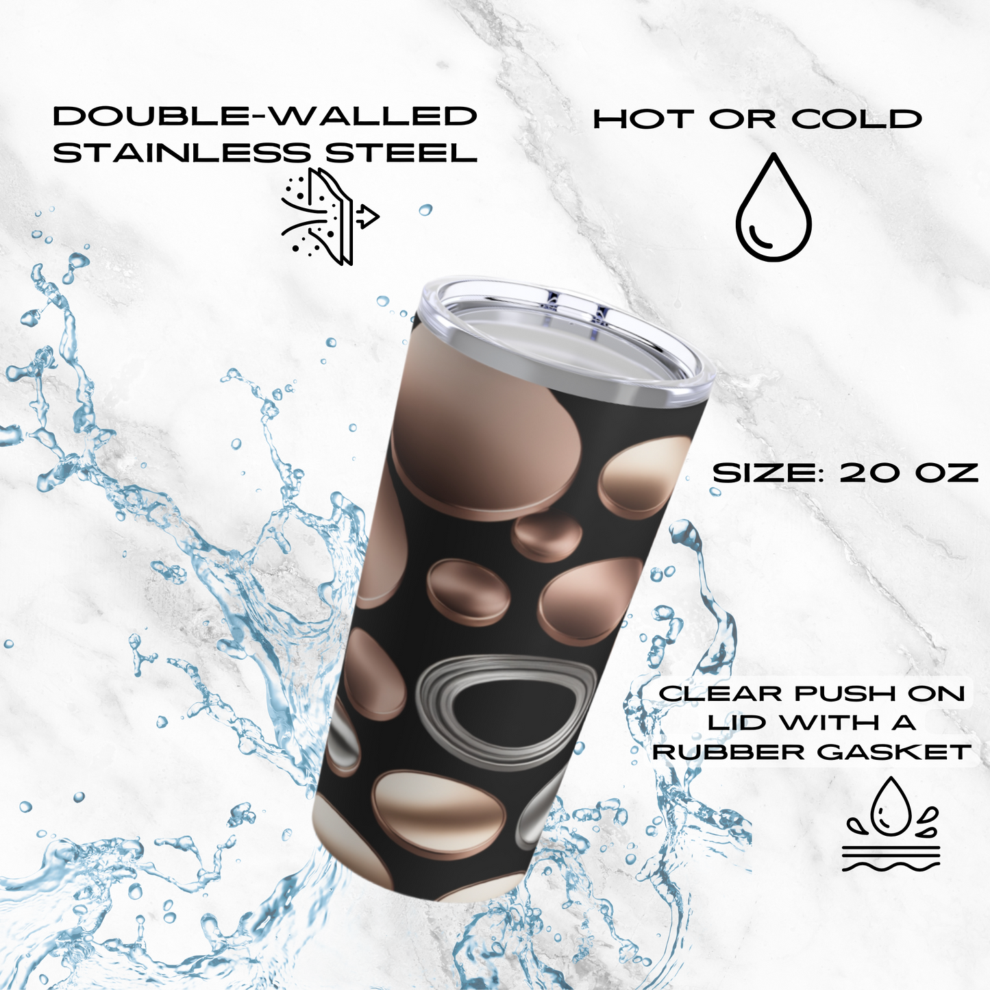 Metallic Mosaic 20oz Tumbler