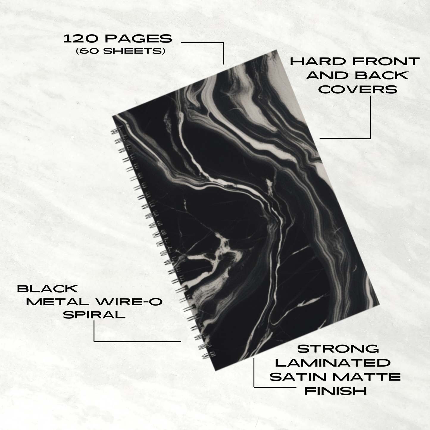Onyx Flow 5.5"x8.5" Hardcover Planner