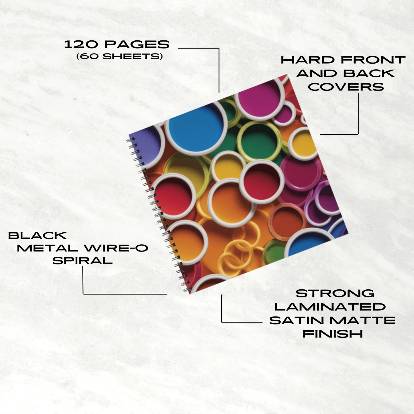 Rainbow Reverie 8.5"x8.5" Hardcover Notebook